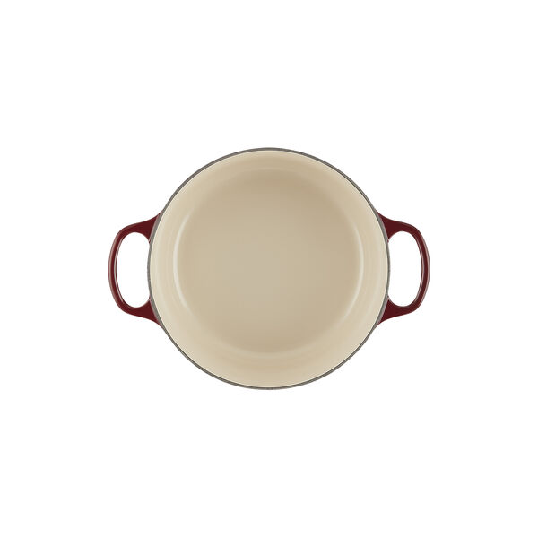 Signature st&oslash;pejern rund gryte &Oslash; 24 cm, garnet, Le Creuset