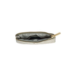 Velvet Quilted Mini Pouch, milieu green, DARK department