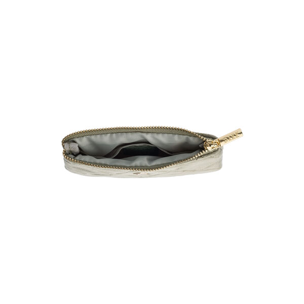 Velvet Quilted Mini Pouch, milieu green, DARK department