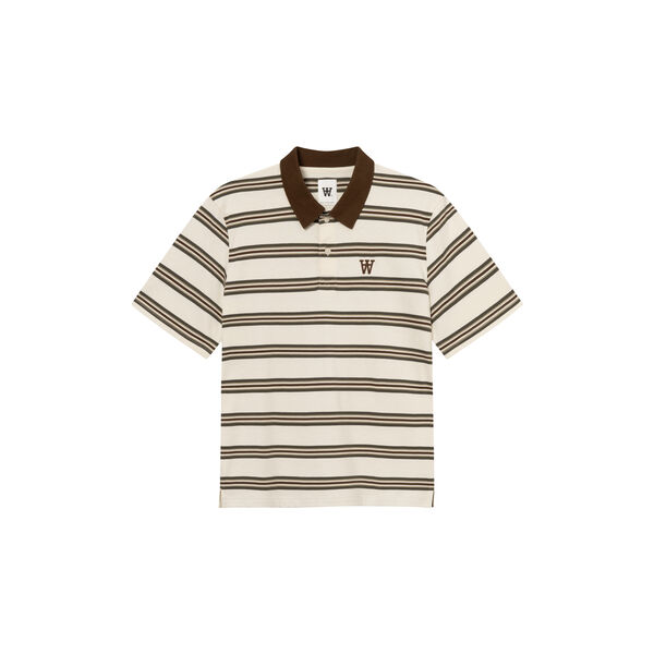 WWColton Poloshirt, desert palm stripe, Wood Wood