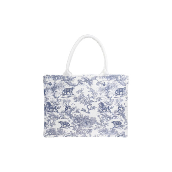 Canvas Tote Medium, country blue savannah pattern, DARK department