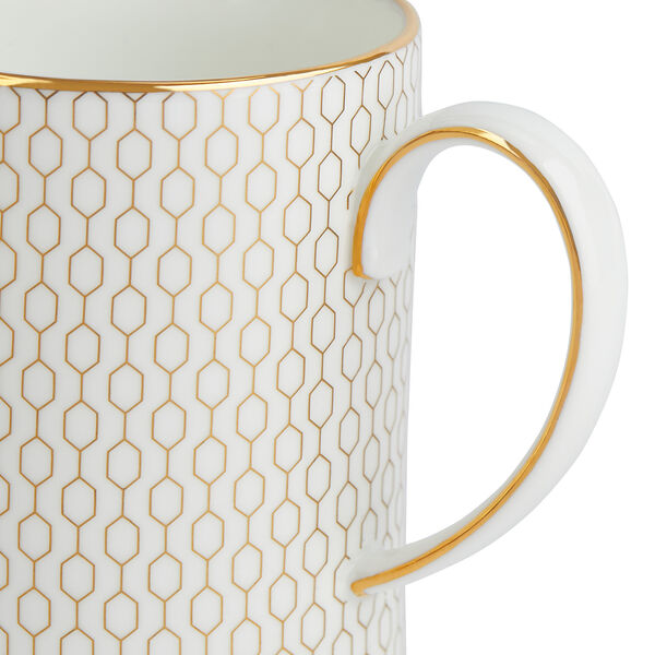 Gio Gold sukkersk&aring;l og fl&oslash;tekanne, gull/hvit, Wedgwood
