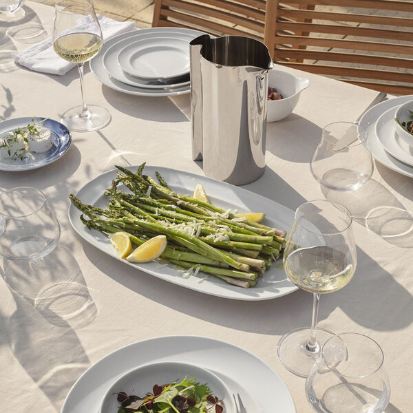 KOPPEL ovalt serveringsfat 23 cm, hvit, Georg Jensen