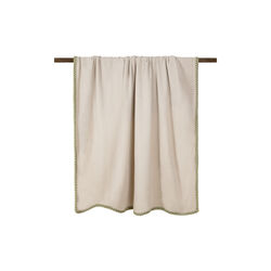 Nocciola Soft Bamboo Bordo Coco pledd, hazelnut, Frati Home