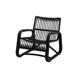 Curve Outdoor loungestol, lava grey, Cane-line