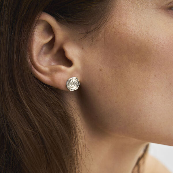 Rose &Oslash;restikker Medium, s&oslash;lv, Pernille Corydon Jewellery