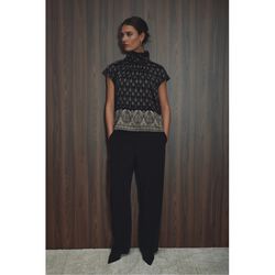 2009PBORaila silk blouse, black mix, PBO
