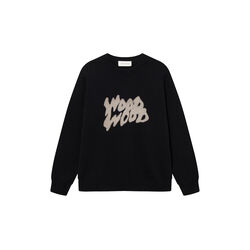 WWCloud crew neck, black, Wood Wood
