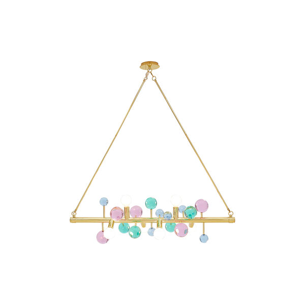 Globo 6 Light Linear taklampe, multi, Jonathan Adler