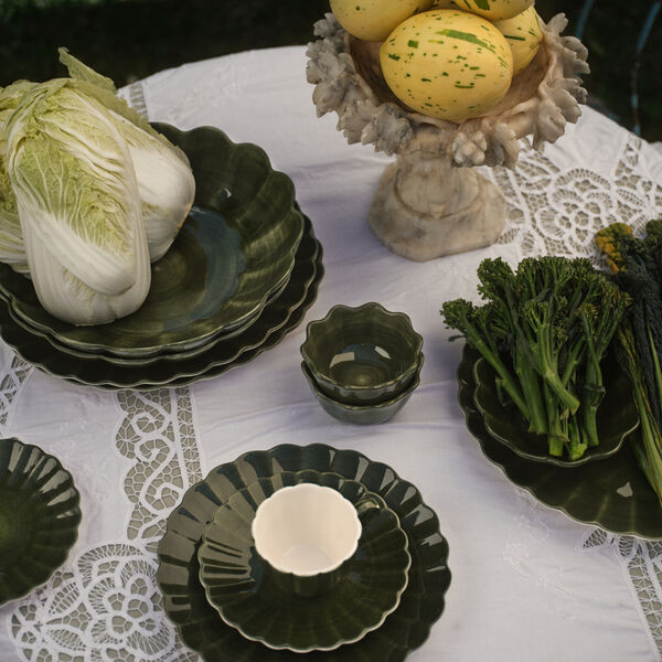 Oyster skål 13cm, forest green, Mateus