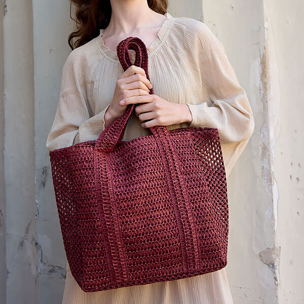 RAFFIA&nbsp;Tote&nbsp;Bag, bordeaux, Bella Ballou