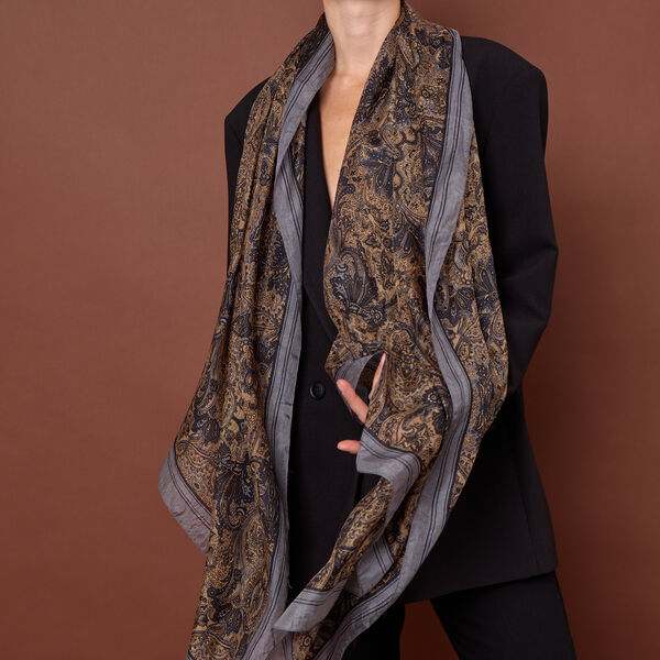 PAISLEY skjerf, grå PAISLEY skjerf, grå, Bella Ballou