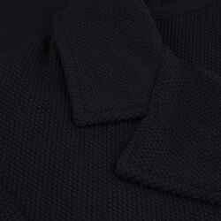 Blazer Knitted Textured Merino Wool, navy, Stenströms