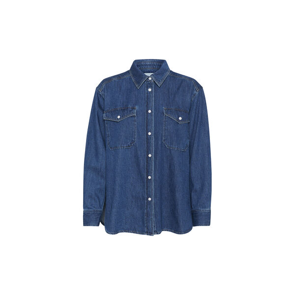 CollettePW Shirt, medium blue denim, Part Two