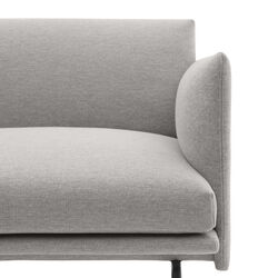 Outline Sofa 3-seter, leire/svart, Muuto