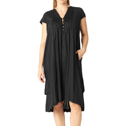 Short Sleeve Long Dress, dark indigo, Ilse Jacobsen Hornb&aelig;k