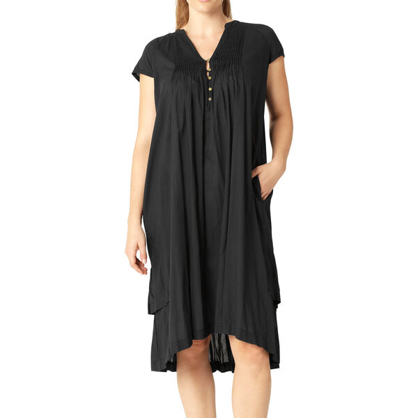 Short Sleeve Long Dress, dark indigo, Ilse Jacobsen Hornb&aelig;k