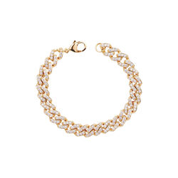 Mexican chain bracelet, clear, Crystal Haze