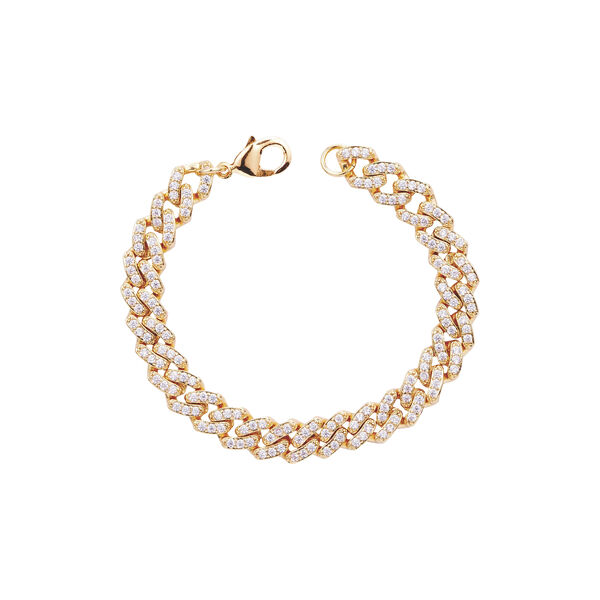 Mexican chain bracelet, clear, Crystal Haze