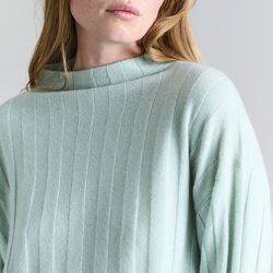 Cloud cashmere Ribbed Blouse, green jade, BITTE KAI RAND