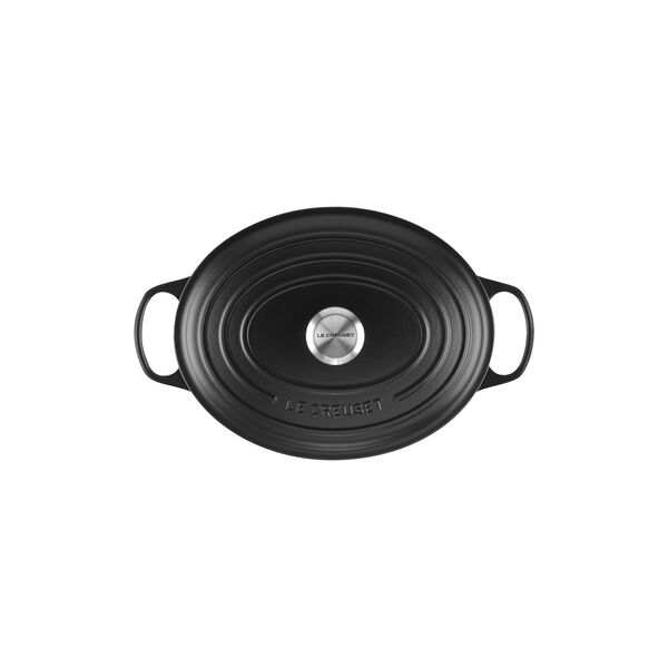 Signature st&oslash;pejern oval gryte &Oslash; 31 cm, matte black, Le Creuset