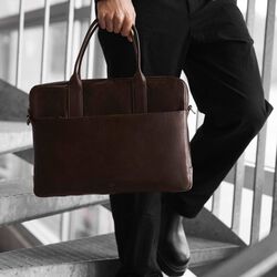 GrantMBG Laptop Bag, espresso brown, Markberg