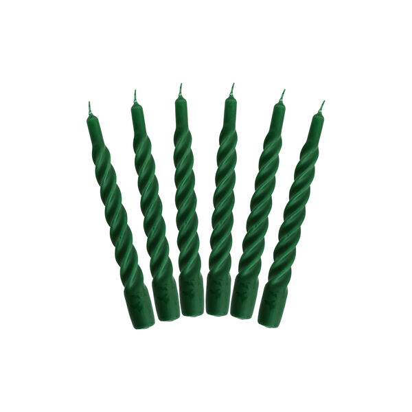 Candles With A Twist lys, matt green Candles With A Twist lys, matt green, Kunstindustrien