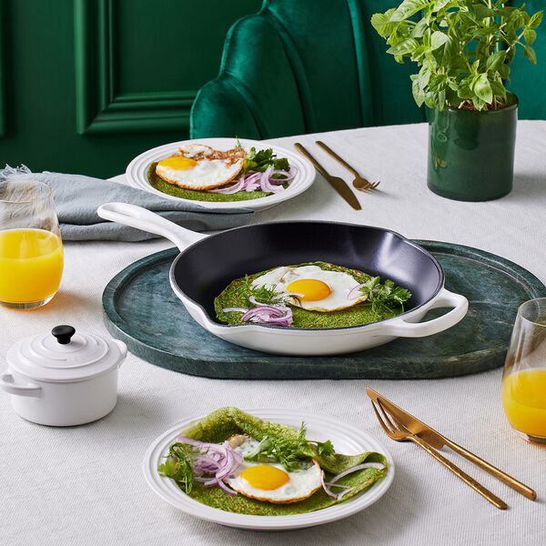 Signature st&oslash;pejern stekepanne &Oslash; 23 cm, white, Le Creuset