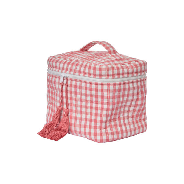 Beauty Bag, pink small checks, byTiMo