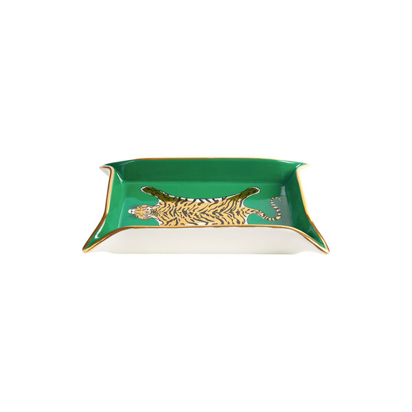 Tiger Valet skål, green/gold, Jonathan Adler