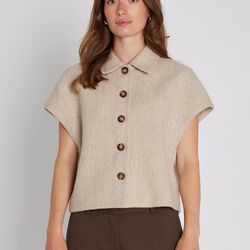 Tona waist coat, light-sand, PBO