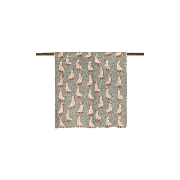 PAPERELLA GREY Boiled wool GRIGIA pledd 75x100cm, Frati Home