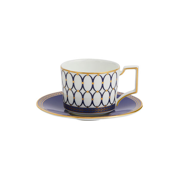 Renaissance Gold espressokopp med sk&aring;l, bl&aring;, Wedgwood