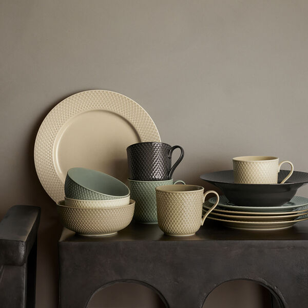 Rhombe Earth Lunsjtallerken Ø 21 cm, moss, Lyngby Porcelæn
