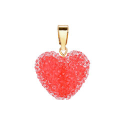 Jelly Heart Pendant Pave Connector, midnight, Crystal Haze