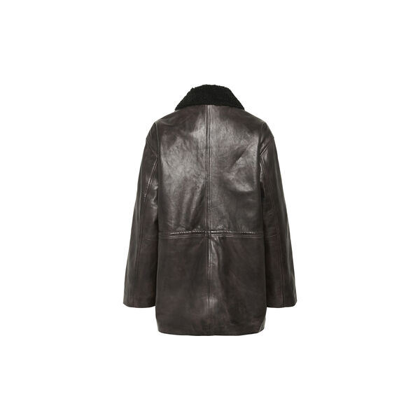 KBBrooklyn Leather Jacket, bracken KBBrooklyn Leather Jacket, bracken, Karen by Simonsen