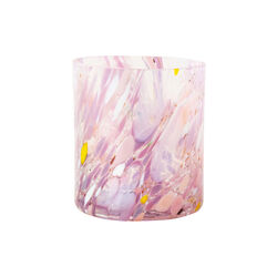 Swirl drikkeglass/lykt, rosa multi, Magnor