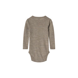 Wool Silk Body L/S Lucca, 3204 khaki melange, Wheat