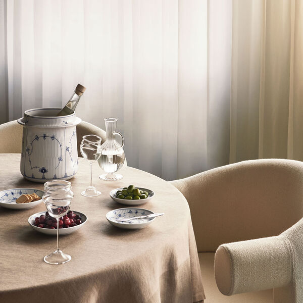 Musselmalt Riflet sk&aring;l 13 cm, 2 stk., Royal Copenhagen