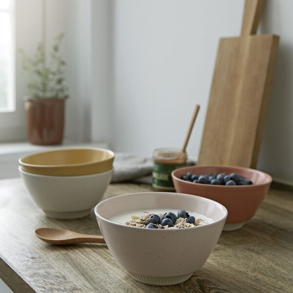 Colorit sk&aring;l &Oslash; 14 cm, rose, Knabstrup Keramik