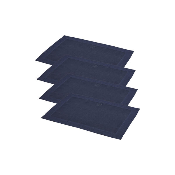 Plain bordbrikke, deep blue, Georg Jensen Damask