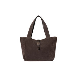 Lucille Tote Bag Large, dark brown suede, CAMILLA PIHL