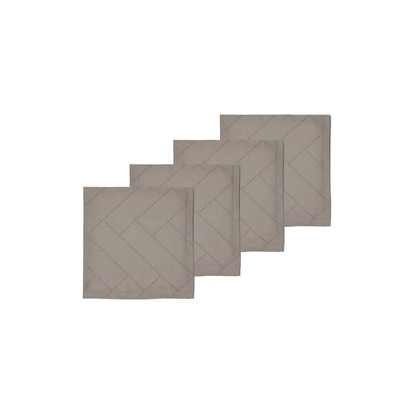 Fliser serviett, taupe, Södahl