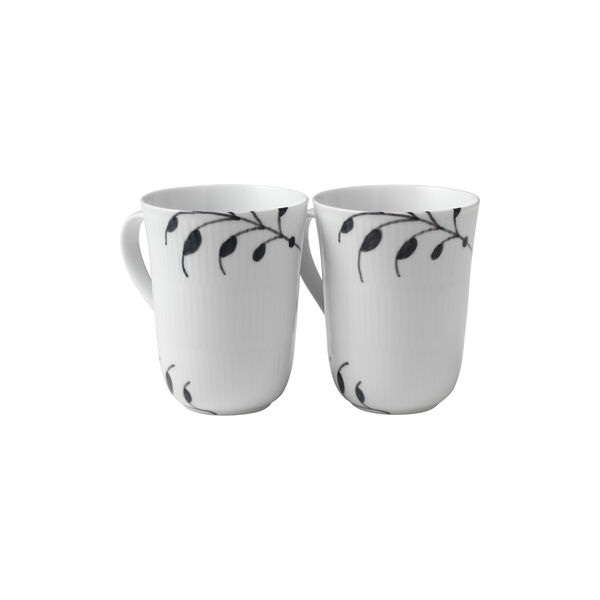 Sort Mega Riflet krus 36 cl, 2 stk Sort Mega Riflet krus 36 cl, 2 stk, Royal Copenhagen
