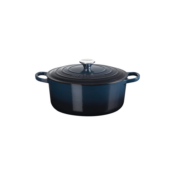 Signature st&oslash;pejern rund gryte &Oslash; 28 cm, nuit, Le Creuset