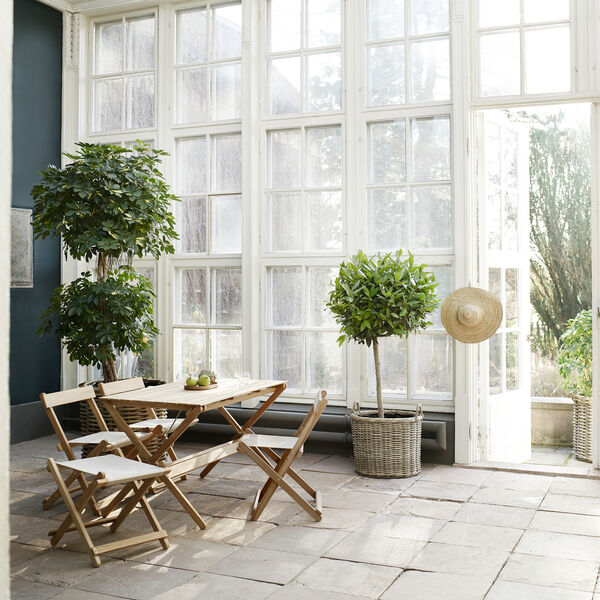 BM5768 Deck Stool, teak/beige, Carl Hansen & S&oslash;n