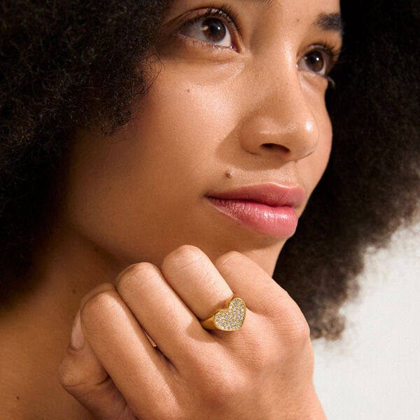 EMMETT-ring, gullbelagt, Pilgrim