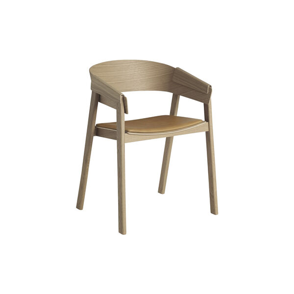 Cover Armchair, refine leather cognac/oak, Muuto