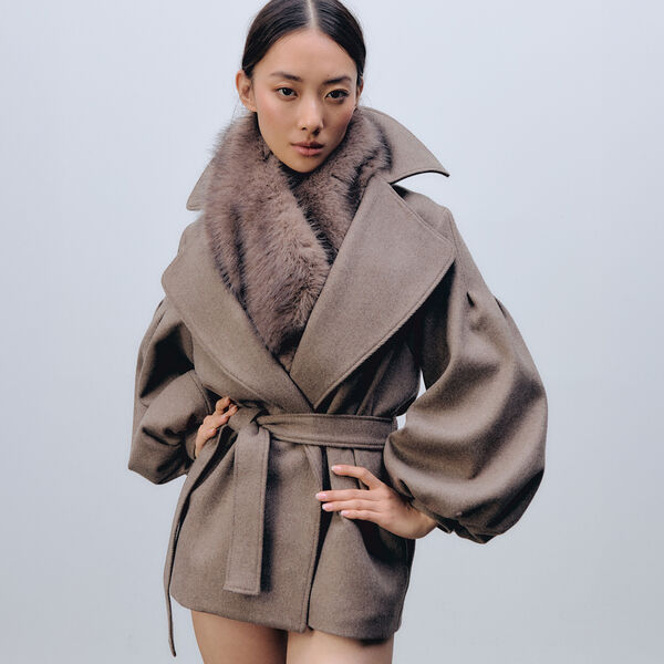Vinnie Wool Jacket Twill, light brown, Ida Sj&ouml;stedt