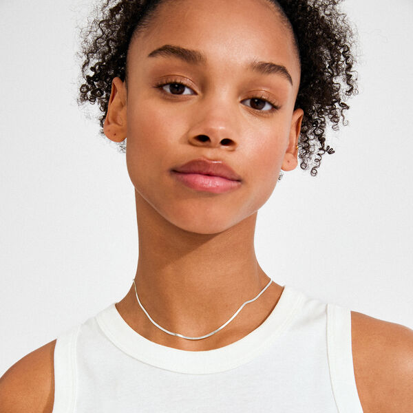 NIKITA halskjede, s&oslash;lvbelagt, Pilgrim